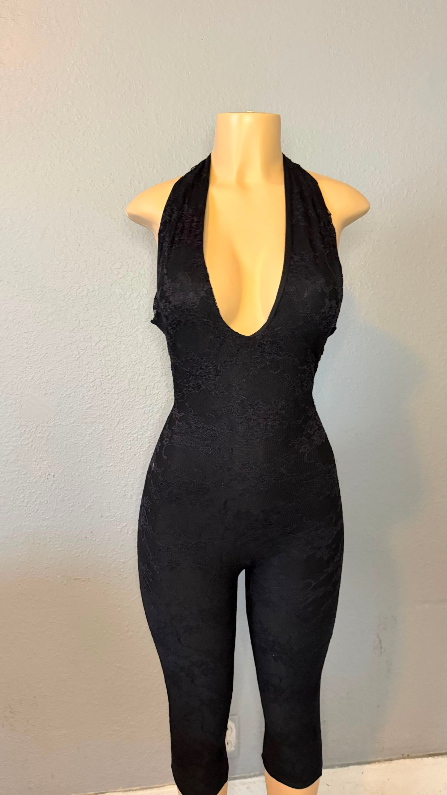 JUMPSUITS BLACK LACE
